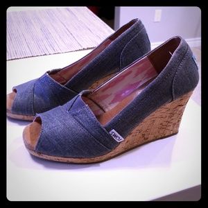 TOMS Denim wedges